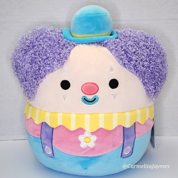 Squishmallows Other - 🐣 LIDA ROSE 🤡 5" Purple Pink Blue Clown w Flower Easter 2025 Squishmallow NWT
